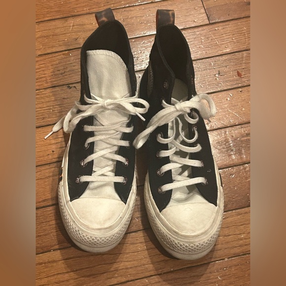 Converse Chuck Taylor All Star Tortoise High Lift Platform Black A05257C Sz 6.5 - Picture 2 of 16